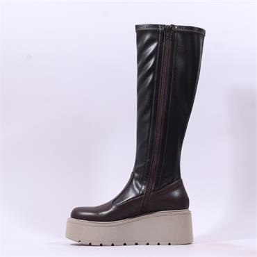 Marco Moreo Vale Side Zip Knee High - Brown Taupe